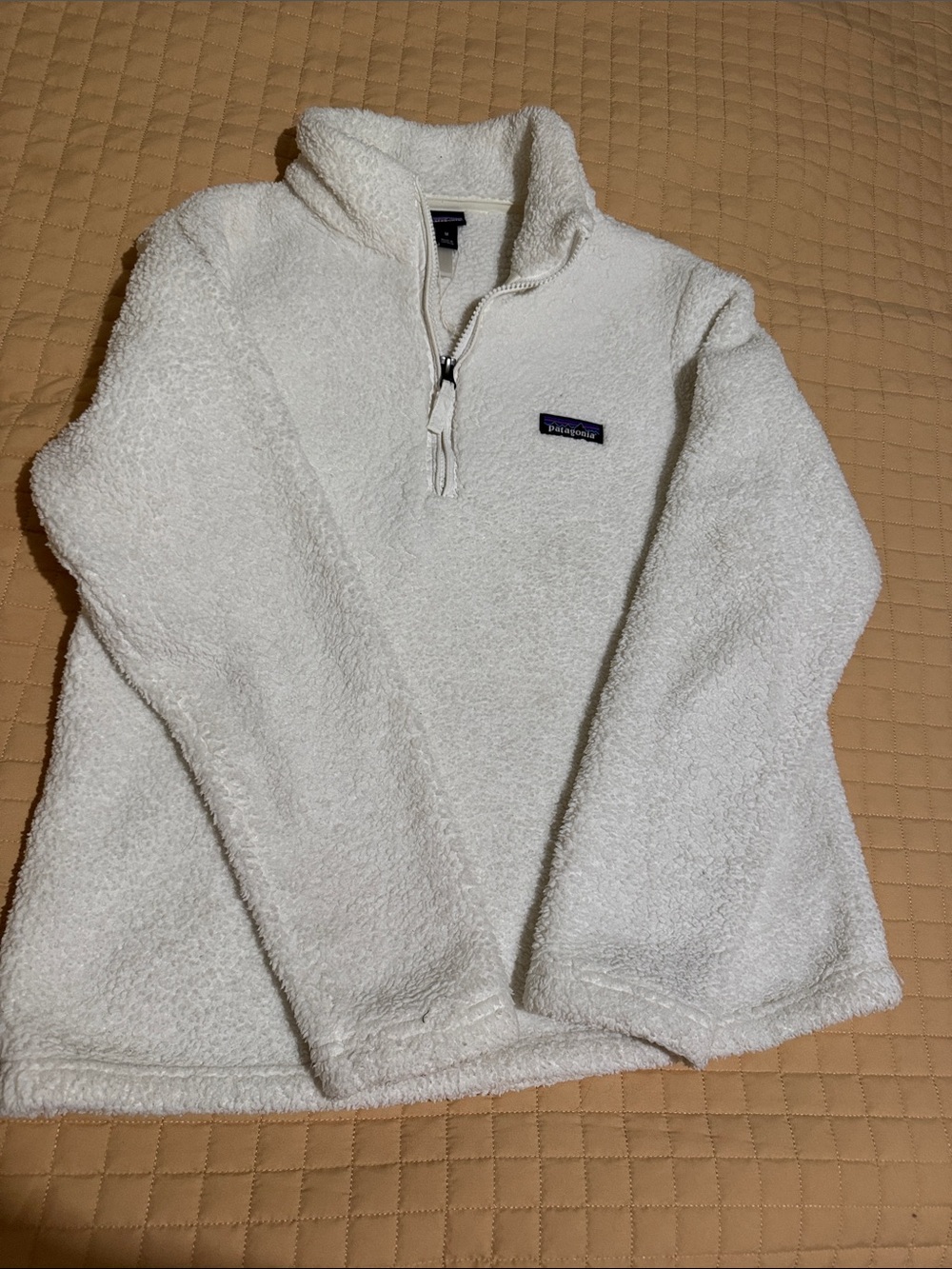 Patagonia Cream Sherpa Cowl-Neck Pullover